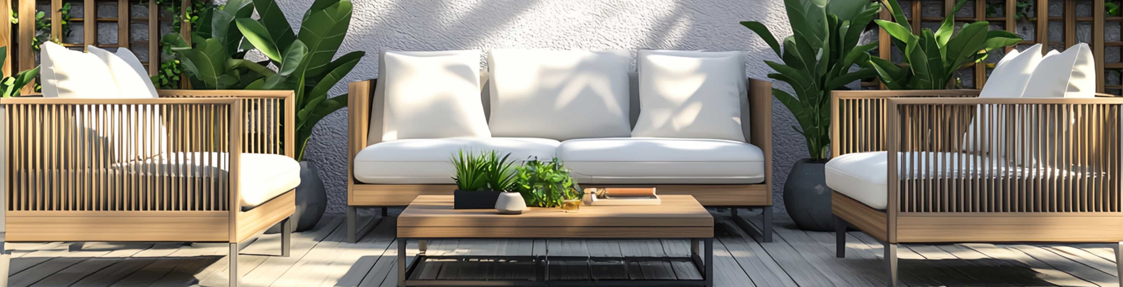 patio furniture on display