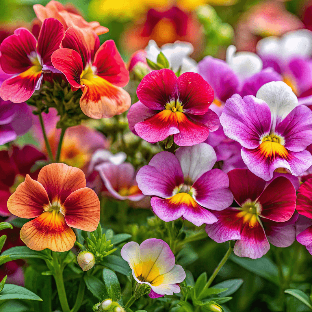 Assorted Blooming Nemesia Flowers