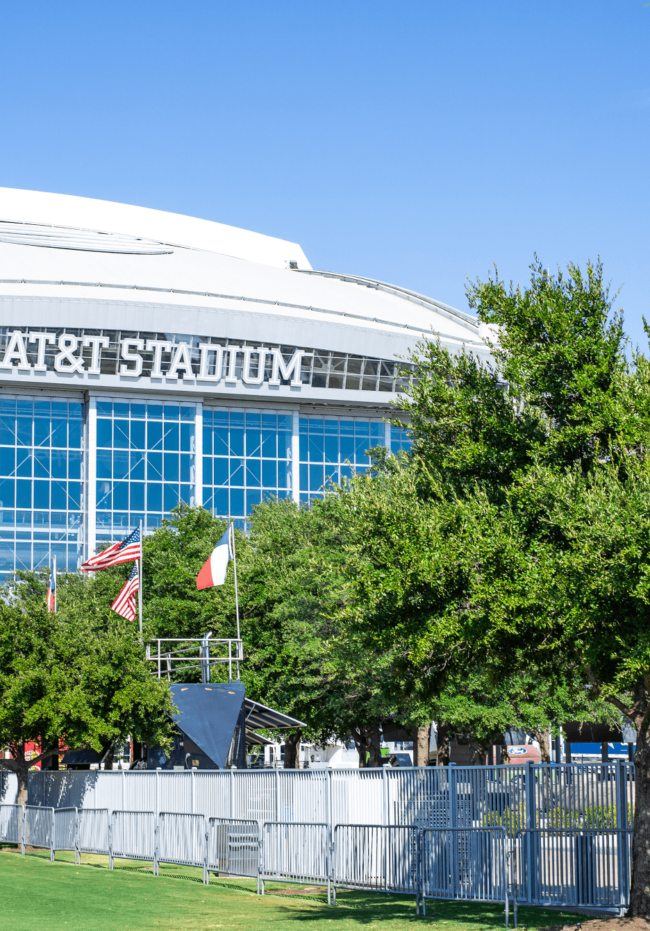 Browse Our Wholesale Portfolio | Photo of trees delivered and installed at AT & T stadium by Moon Valley Nurseries Wholesale division.