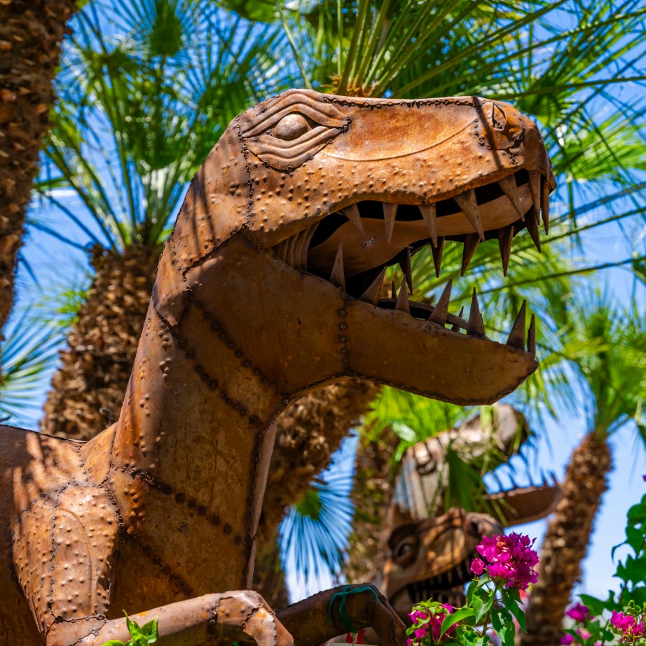Iron Dinosaur Statue
